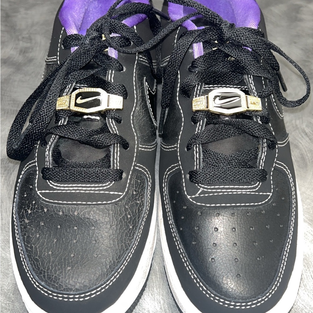 Kids Black and Purple Sneakers - Picture 4 of 6